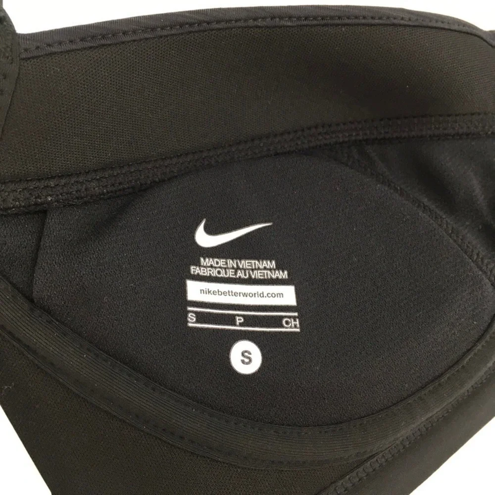 Nike Swim Iconic Heather Sculpt Bra Bikini Top Womens S Black Underwire Padded